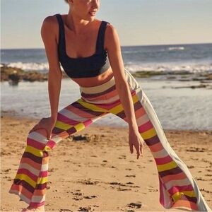 Free People Movement Striped Multicolor Lounge Pants sz. L